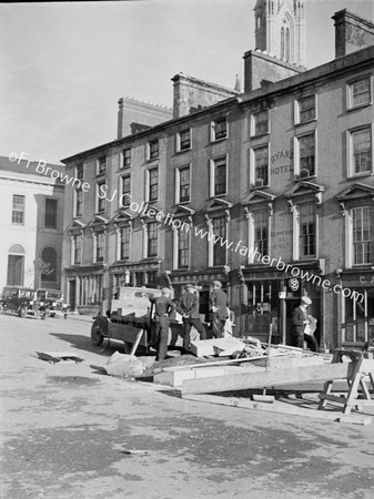 ERECTING MUCH DISPUTED LUSITANIA MONUMENT